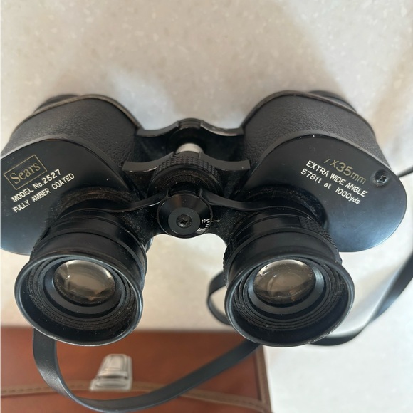 7x35 Extra Wide Angle, Amber Coated Binoculars with Case- Sears 2527 - Picture 8 of 11